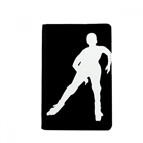 DIYthinker Winter Sport Skiing Black Outline Passport Holder Notecase Burse Wallet Cover Card Purse