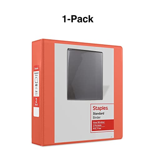 Staples 82642 Standard 2-Inch 3-Ring View Binder Orange (26446-Cc) #TOP5