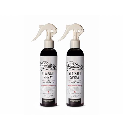 Sea Salt Spray for Men – Texturizing &amp; Volumizing Hair Spray for Beachy Waves, Matte Finish - Saffron Ember, 2-pack