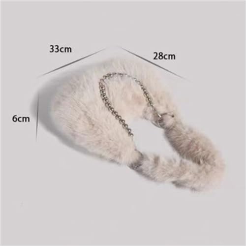 Plush Underarm Bag Ladies Fluffy Shoulder Bag, Furry Purses and Handbags, Women Clutch Tote Crossbody with Chain Strap2