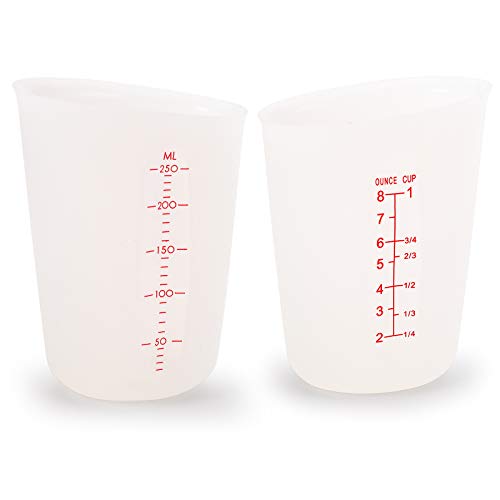Set de 4 vasos medidores flexibles de silicona miniatura 3
