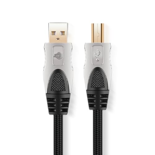 BOAACOUSTIC JIB Audiophile HiFi USB 2.0 Cable USB A to USB B Digital Audio Cable Audiophile Cable (5m)