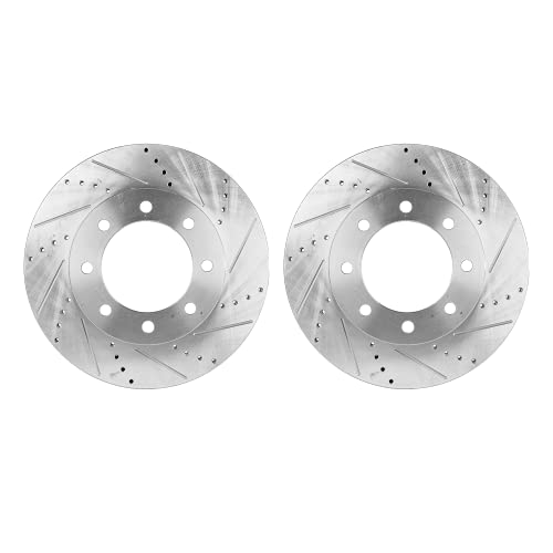 SureStop Front, Driver and Passenger Side Brake Disc Set of 2 Compatible with 2012-2019 Ford F-250 Super Duty, 2012-2019 F-350 Super Duty & 2013-2016 F-450 Super Duty