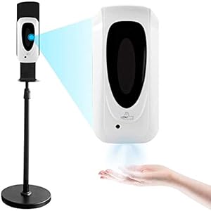 S SMAUTOP Desinfectiezuil met sensor, automatische desinfectiedispenser, sensor, 1000 ml, desinfectiemiddeldispenser…