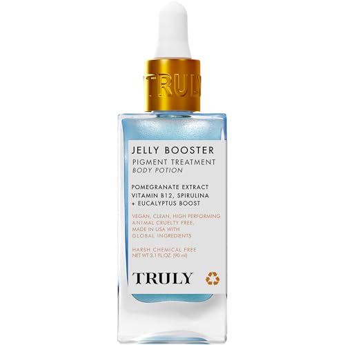 Truly Beauty Jelly Booster Pigment Treatment Body Potion Scar Treatment - Fast Absorbing Acne Scar for Face And Body - Scar Removal Ointment - Lightweight Scar Serum for Everyday Use 3.1 OZ