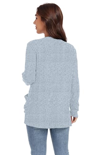 Image of GRECERELLE Womens Long Sleeve Lightweight Open Front V-Neck Casual Cardigan Sweaters Outerwear with Pockets 2025, S-2XL