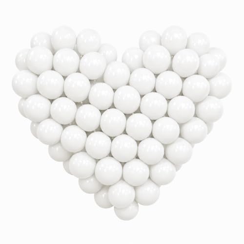 Image of 100pcs Small White Balloons 5 inch Mini White Latex Helium Balloon for Wedding Party Decorations