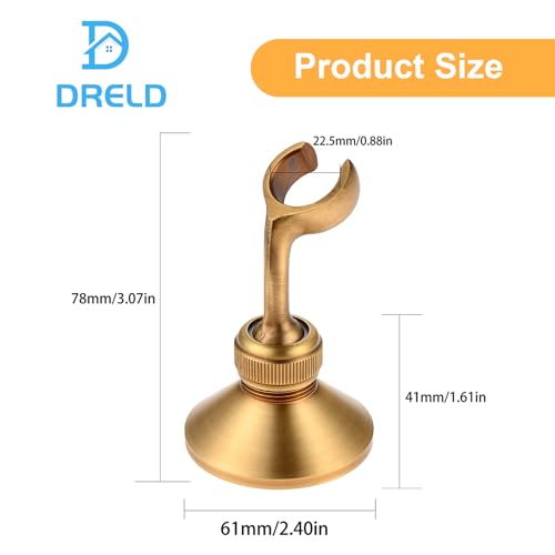 DRELD Vintage Shower Bracket, 360°Adjustable Brass Shower Bracket with Screw and Expansion - Image 3