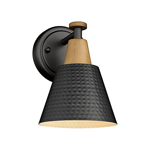 FEMILA Black Wall Sconces, Rustic Industrial Wall Lamps, 1-Light Sconces Wall Lighting with Hammered...