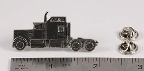 Semi Truck Pin, Tractor Trailer, Trucker, Truck, Trailer, Semi, Lapel, Hat, Brooch, Pewter, Over 25 Transportation Designs, Made in the USA. A2362