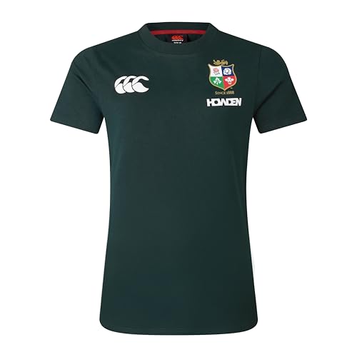Canterbury Women's Official British & Irish Lions Cotton Rugby Jersey Tee, Scarab, 8