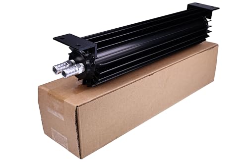 Image of 12 inch Dual Pass Transmission Trans Cooler Aluminum with 1 /4 inch NPT Fitting Universal Compatible with C4 C6 700R4 4L60E 727