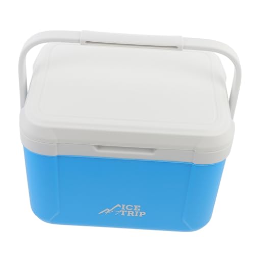 Holibanna Caja refrigerada para Coche neveras portatiles Neceser Termico Enfriador portátil Refrigerador portátil térmico frío Cesta aislada Enfriador de Nevera de vehículos Caucho Blue