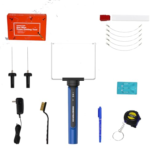 RONGTER 3 in 1 Hot Wire Foam Cutter Kit Blue Foam Cutter Electric Foam Cutting Tool Heated Foam Carving Knife Kit