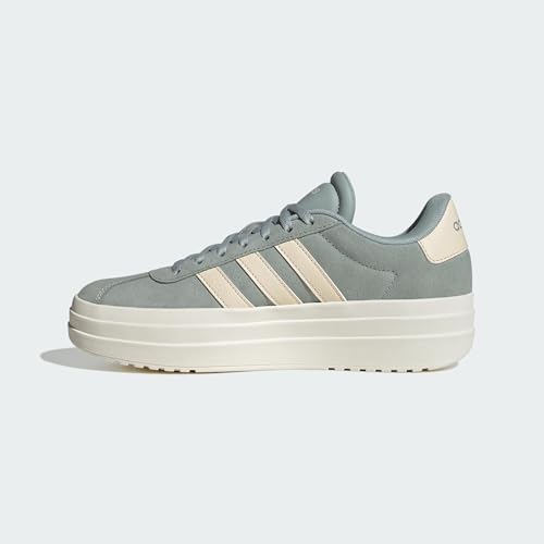 Image of adidas Womens Vl Court Bold Lace Up Sneakers Shoes Casual - Pink