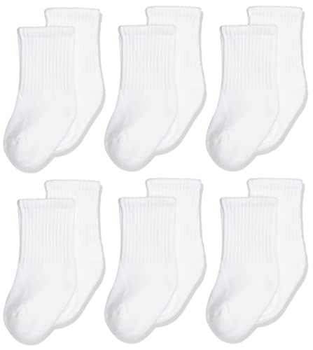 Jefferies Socks, Llc Unisex-baby Newborn 6 Pack Seamless Sport Half Cushion Crew Socks