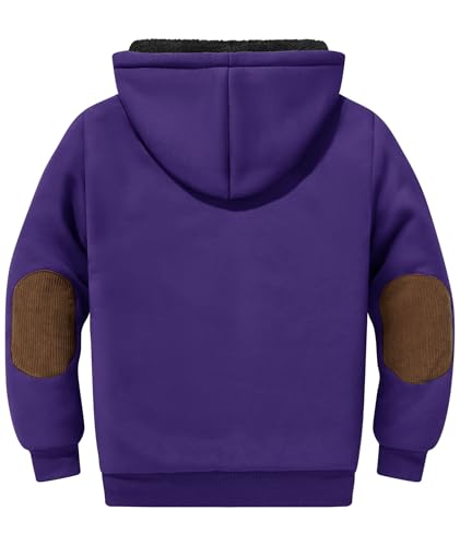 Image of SWISSWELL Unisex Boys Girls Fleece Hoodie Sherpa Lined Jacket Zip Up Hooded Sweatshirt Winter Outerwear for Kids
