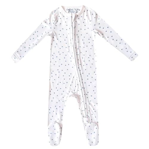 Image of Copper Pearl Baby Zip-Up Footie Pajamas - Soft Stretchy Sleep and Play Footies for Boys and Girls