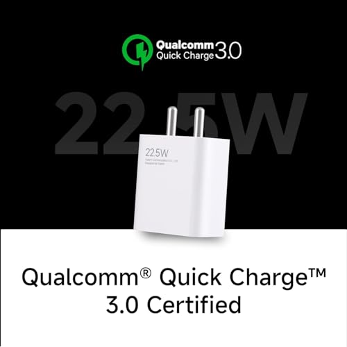 Image of 22.5W Ultra Fast Speed Charger with USB-C Cable for Xiaomi Mi Smartphones, Quick Charge 3.0 Power Adapter for Redmi Note Series, Poco, Mi, Type C Devices, Power Delivery, White