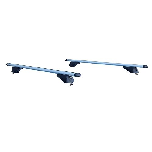 Streetwize - Roof Bar for Flush/Closed Roof Rails | Aluminium Roof Bars, Supplied with 4 Keys | Anti-Theft Locking Roof Bars - 75kg Max Load | Cars, 4x4's (120cm)
