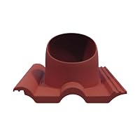 Bandloo Entlüfterkamin Dachziegel Lüftungskamin VENTOS X PLUS 150 mm + FLEXOS X PLUS 60 cm für Tile Nelskamp Finkenberger, Benders Mecklenburger. Pfanne Entlüftung (Kastanie RAL 3009) – Ansicht 4