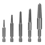 Sechskant-Schraubenausdreher 5er Set zum einfachen Entfernen von gebrochenen, beschädigten oder abisolierten Schrauben und Bolzen, geeignet für Holz- und Metalloberflächen mit Kohlenstoffstahlmaterial