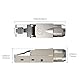 FGB 10 Gbps RJ45 CAT7 Netzwerkstecker Lan Stecker LSA Geschirmt RJ45 Stecker Werkzeuglos für Verlegekabel 600MHz für Patchkabel Verlegekabel CAT7 CAT6A, 4 Stück