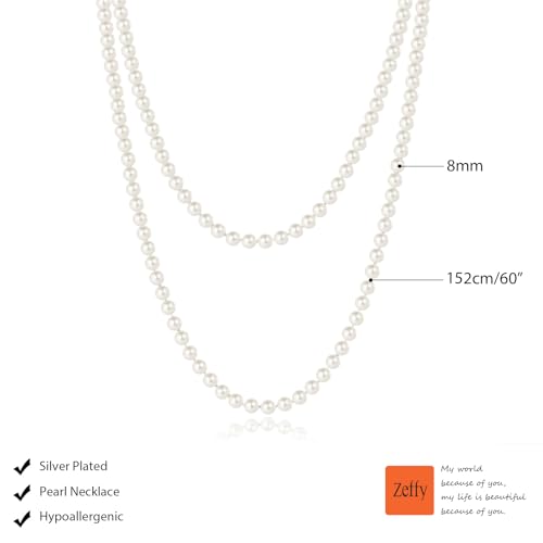 Image of Zeffy Pearl Necklace 4MM /6MM /8MM Dainty Round Imitation Pearl Choker Necklace Wedding Pearl Necklace Delicate Jewelry for Women Simple Bridesmaid Jewelry Gifts