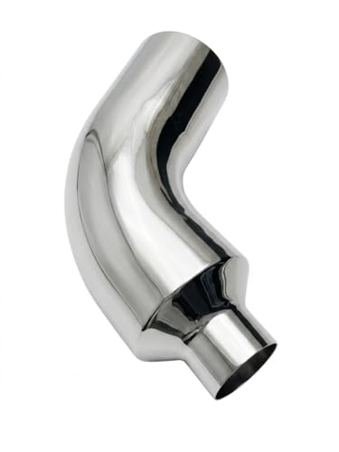 4 to 8 Inch Exhaust Elbow 4 Inlet 8 Outlet Chromed Exhaust Tip for Pickups Trucks and Cars (4 Inlet 8 Outlet)