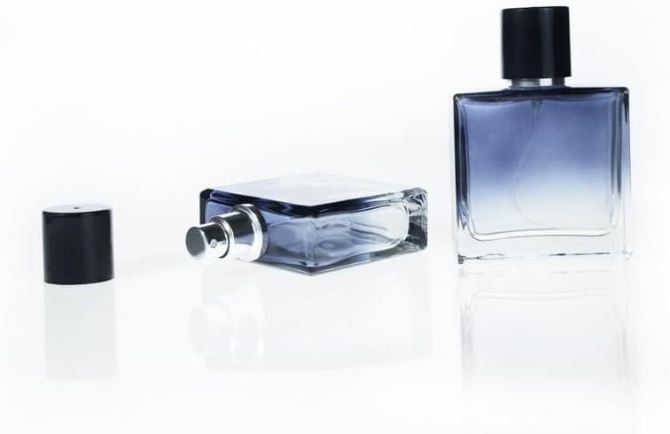 Minibutelki podróżne na perfumy, atomizer do perfum 30 ml/50 ml Gradientowe, płaskie, kwadratowe szklane perfumy w sprayu Pusta butelka z możliwością wielokrotnego napełniania Przenośny mini pojemnik