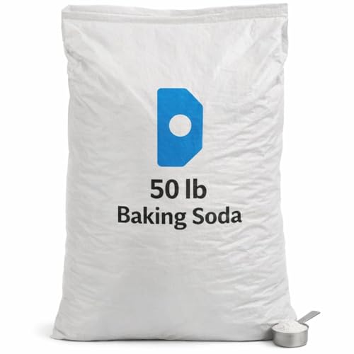 Baking Soda 50 lb Bag Pure Sodium Bicarbonate for Baking Cleaning and Household Use