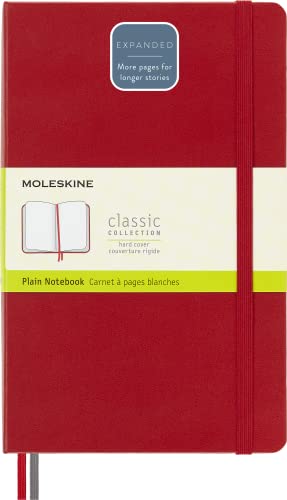 Carnet de notes classique Moleskine rouge à pages blanches 400 pages