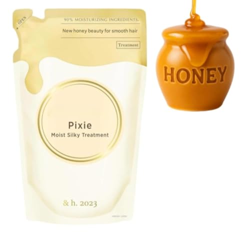 Honey Pixie Moist Silky Hair Treat-ment Refill 350g - Honey Scent - Intensive Moisture for Silky Hair - Eco-Friendly Refill - Ideal for Tangle-Free, Smooth Hair - High Moisturizing Ingredients image 5