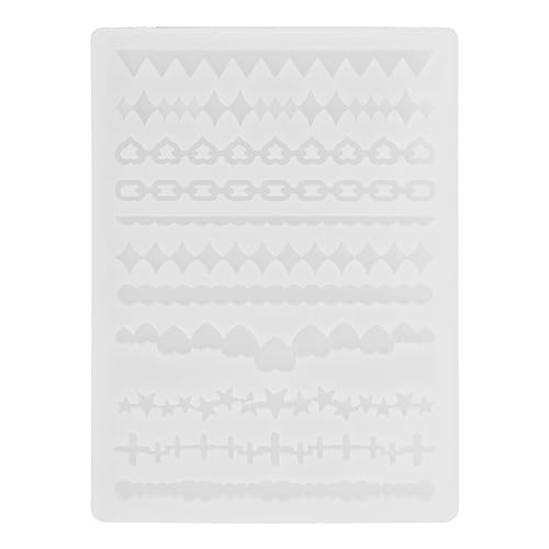 ohodhmnu Molde de silicona con cadena de corazón hueco, relleno de coctelera epoxi, molde de silicona para moldes de resina epoxi