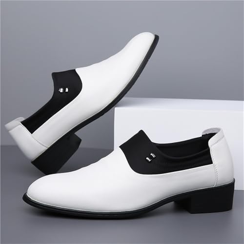 Men's British Style Slip On Business Dress Shoes Soft Sole Non Slip Groom Wedding Formal Shoes2