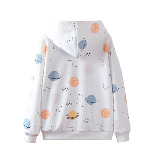 Image of WELAKEN Girls and Toddlers' Pullover Printed Hoodie Sweatshirt with Kangaroo Pocket