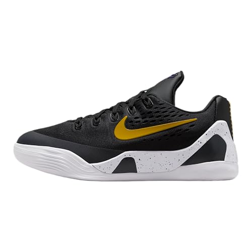 Nike Kobe IX Big Kids' Basketball Shoes (Black/White/University Gold) Size 6