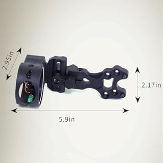 Moyujian Compound Bow Sight Four Way Adjustable 5-Pin Sight 019 "Horizontal Fiber Optic Pin Bubble Level Easy to Install Universal Sight for Composite Bow