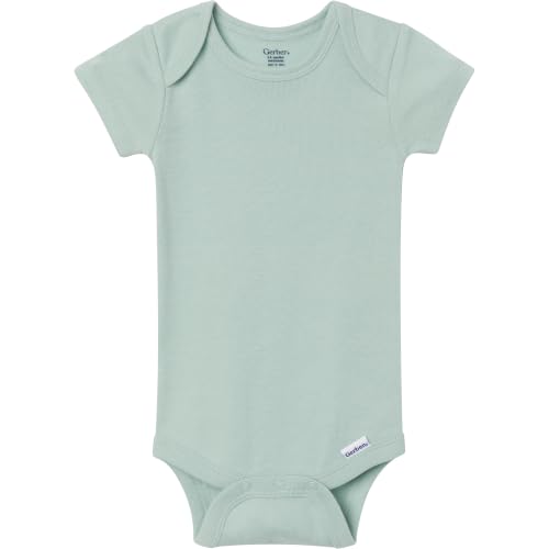 Image of Gerber Baby Boys & Girls 5-Pack Solid Onesies Bodysuits