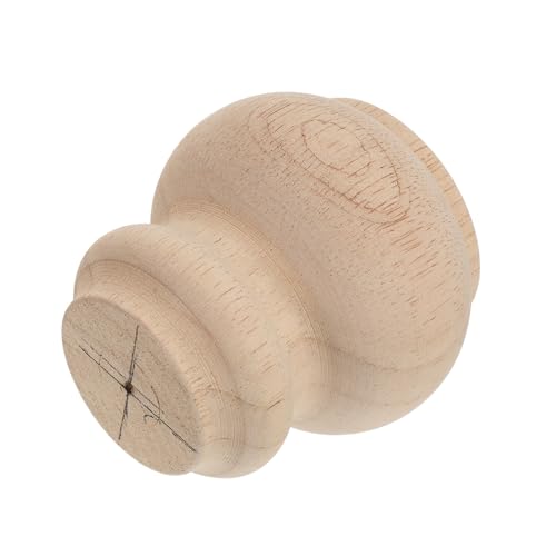 IMIKEYA Patas de Madera Maciza Redondas para Muebles 8x8 Cm, Patas de Sofá y Escritorio Estilo Francés, Soporte Resistente para Mesa Auxiliar, Banco y Cómoda, Uso en Sala de Estar