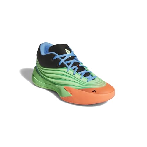 adidas Unisex-Adult Dame X Basketball, Lime Burst/Signal Coral/Blue Burst, 8 - image 4