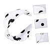 EPIGEIST Bandeau à pois accessoires de cheveux pour noeud à pois accessoire de cheveux de mode point satin mouchoirs bandeau femme cerceau à larges bords blanche