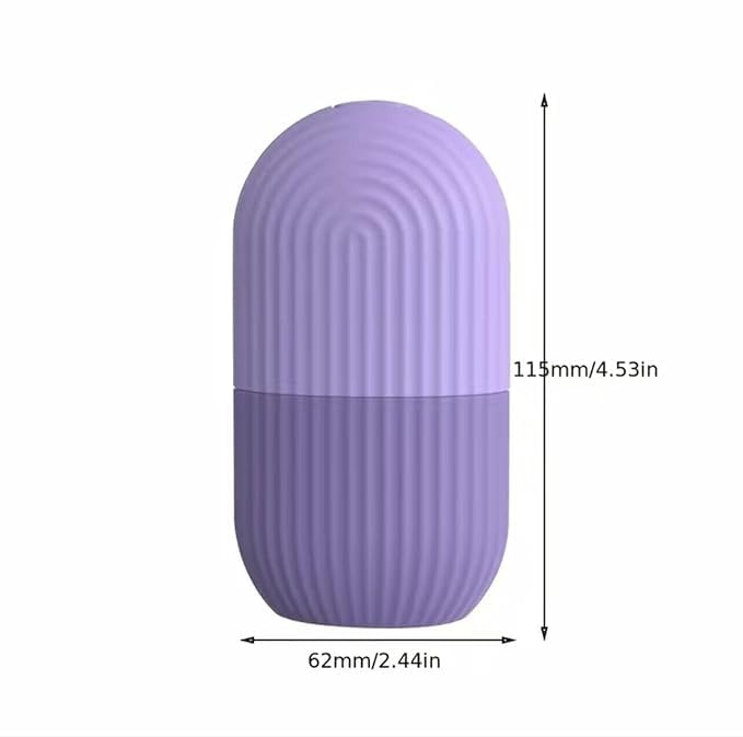 Vision4ever 1Pcs Purple Ice Face Roller Silicone Facial Cube Skin Glowing Facial Massage Roller Neck and Body Blood Circulation, Reduces Puffines Ice Facial Cube Reusable Facial Tool - Image 2