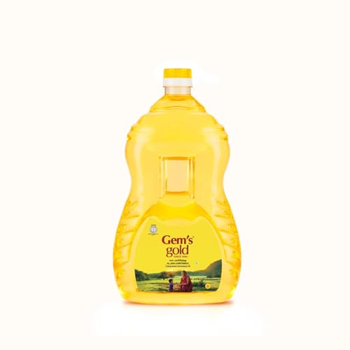 Image of Gem's Gold Cold pressed Groundnut Cooking Oil 2 Litre | Peanut Oil | Marachekku, Chemical Free, Kacchi Ghani, Chekku | Pet Bottle