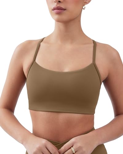 Image of PAVOI ACTIVE Yoga Racerback Bras for Women - Buttery Soft Low Support Scoop Neck Y-Back Thin Strap Sports Bra - FlexFlow