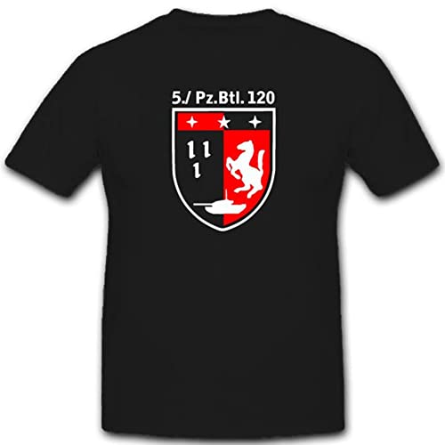 T-shirt de 120 emblème militaire PzBtl120 noir taille XXXXX-Large pour homme