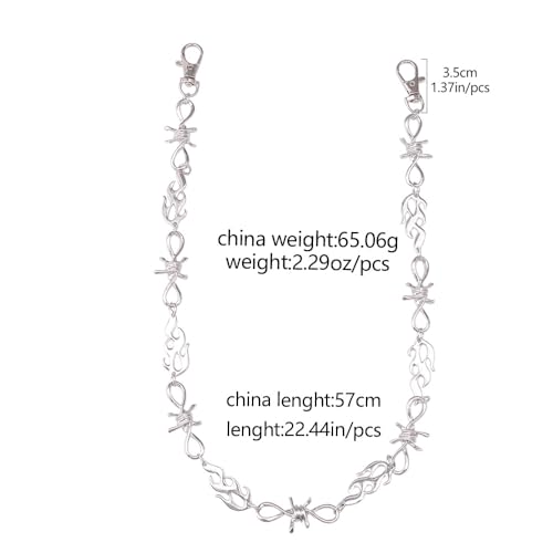 Image of Pants Chains Layer Metal Chain Waist Wallet Keychain Jeans Chains for Men Women Daily Wear