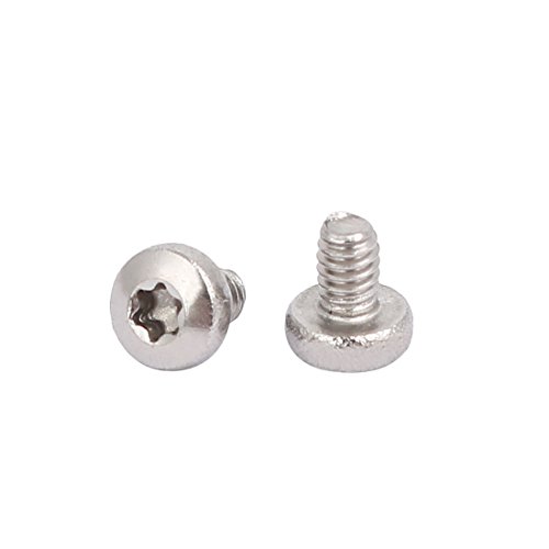 Sourcingmap M2x3mm 304 Stainless Steel Button Head Torx Screws Fasteners 200pcs, Silver - Image 2