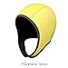 Aymzbd Scuba Diving Hood, Swimming Hat 3mm Neoprene Wetsuit Hood, Men Women Head Cover, Thermal Hood for Winter Underwater Kayaking, Yellow