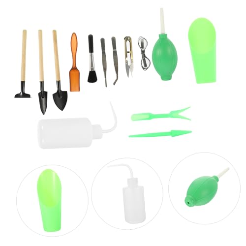 Set de herramientas de jardinería compacto para plantar miniatura 6